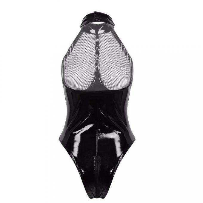 Ερωτικό προκλητικό Lingerie πλέγματος δέρματος ερωτικό Teddy φύλων προκλητικό Lingerie φερμουάρ κορσέδων Babydoll