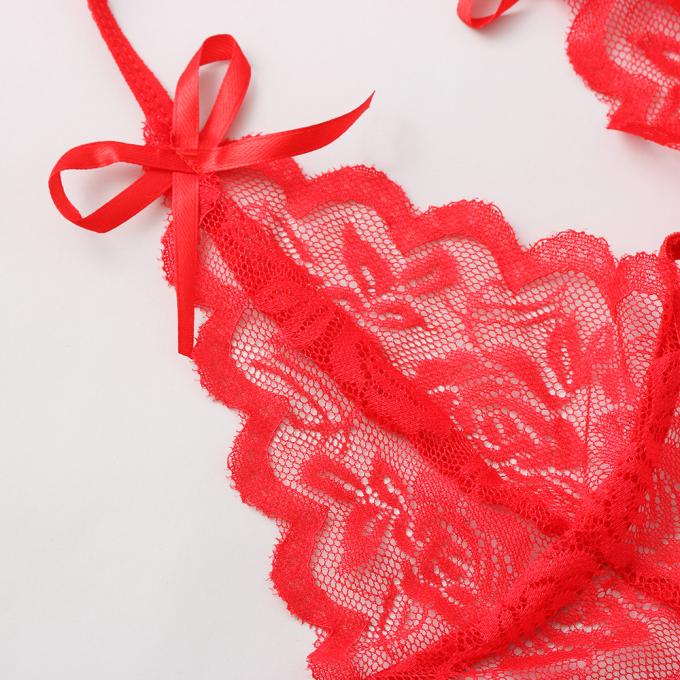2020 τριών σημείων προκλητικό Lingerie προοπτικής δαντελλών ενός κομματιού