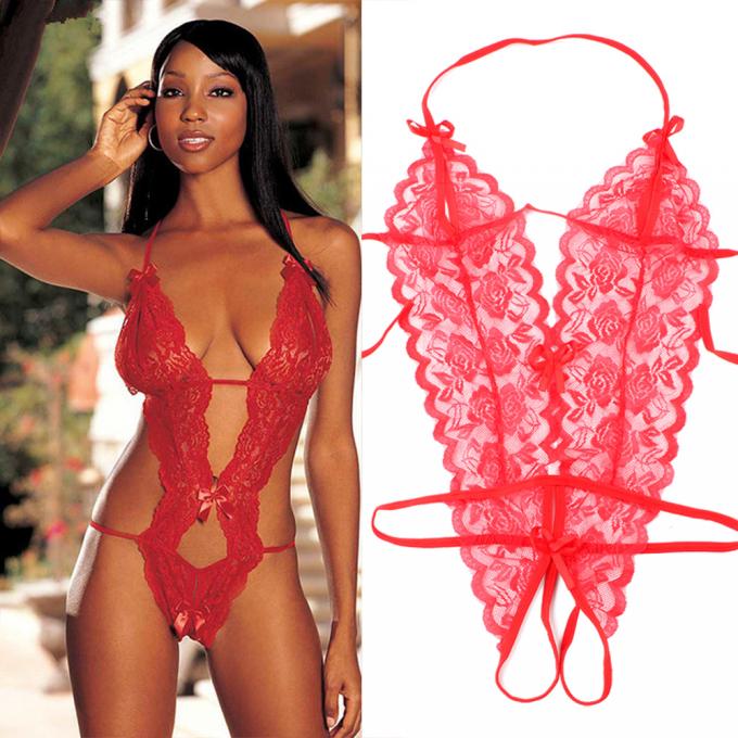 2020 τριών σημείων προκλητικό Lingerie προοπτικής δαντελλών ενός κομματιού