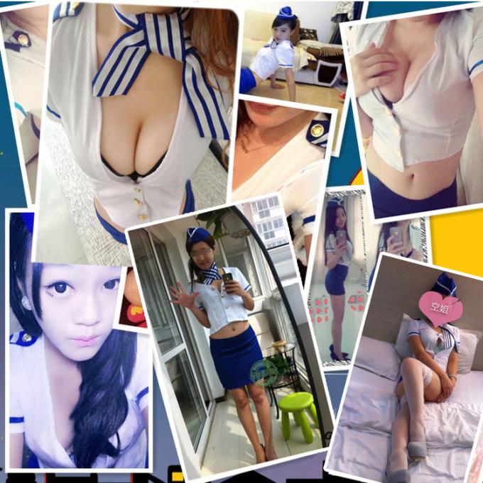 Lingerie κοστουμιών αεροσυνοδών προκλητικός ομοιόμορφος προκλητικός προκλητικός ομοιόμορφος Cosplay για τις γυναίκες Lingrie