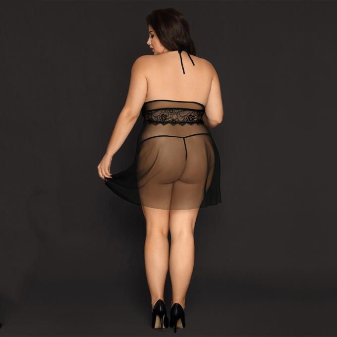 Νέα Lingerie πυτζαμών δαντελλών προκλητική φούστα ύπνου Leepcoat μεγέθους γυναικών ′ S μεγάλη