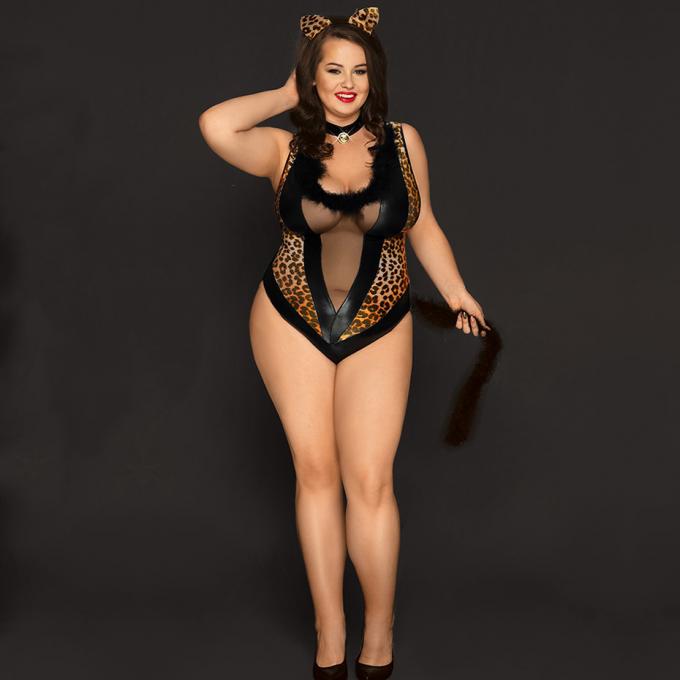 Συν Lingerie κομπινεζόν γυναικών ′ s μεγέθους το προκλητικό καυτό ερωτικό εσώρουχο Cosplay φύλων Catsuit λατέξ