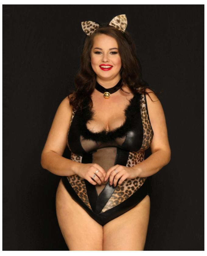 Συν Lingerie κομπινεζόν γυναικών ′ s μεγέθους το προκλητικό καυτό ερωτικό εσώρουχο Cosplay φύλων Catsuit λατέξ