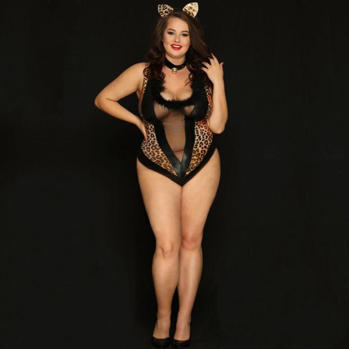 Συν Lingerie κομπινεζόν γυναικών ′ s μεγέθους το προκλητικό καυτό ερωτικό εσώρουχο Cosplay φύλων Catsuit λατέξ