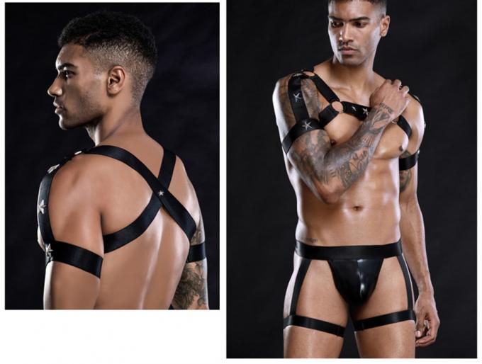 Προκλητικά Lingerie κομπινεζόν φανέλλων ατόμων ′ s καθορισμένα πιτζάματα παιχνιδιού ρόλου ζωνών λουριών φύλων