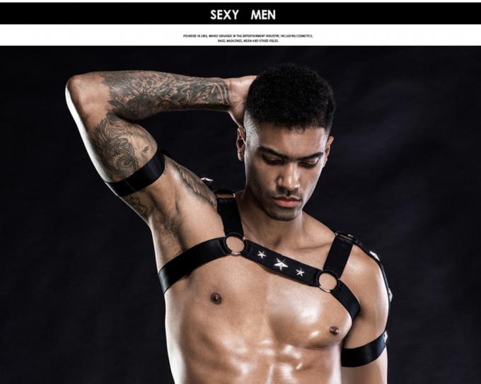 Προκλητικά Lingerie κομπινεζόν φανέλλων ατόμων ′ s καθορισμένα πιτζάματα παιχνιδιού ρόλου ζωνών λουριών φύλων