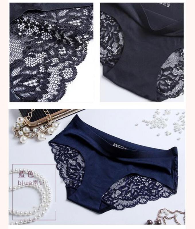 Προκλητικό άνευ ραφής πλεκτό μετάξι πάγου κιλοτών γυναικείων εσώρουχων δαντελλών κάνναβης 3