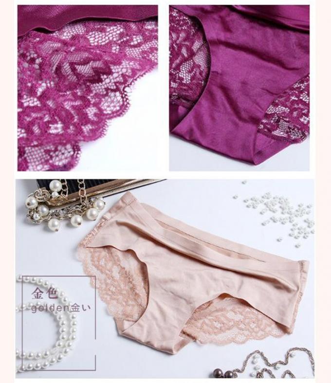 Προκλητικό άνευ ραφής πλεκτό μετάξι πάγου κιλοτών γυναικείων εσώρουχων δαντελλών κάνναβης 5