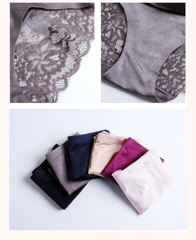 Προκλητικό άνευ ραφής πλεκτό μετάξι πάγου κιλοτών γυναικείων εσώρουχων δαντελλών κάνναβης 7