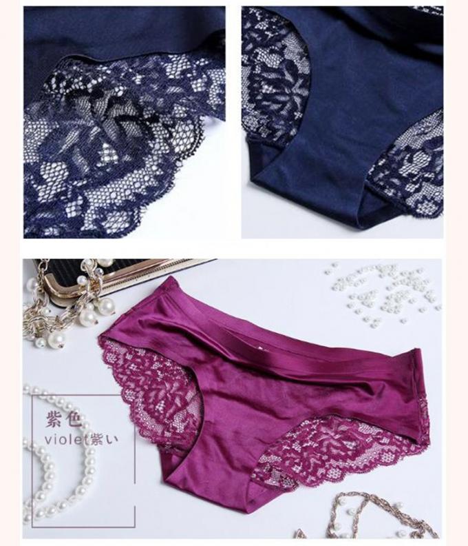 Προκλητικό άνευ ραφής πλεκτό μετάξι πάγου κιλοτών γυναικείων εσώρουχων δαντελλών κάνναβης 4