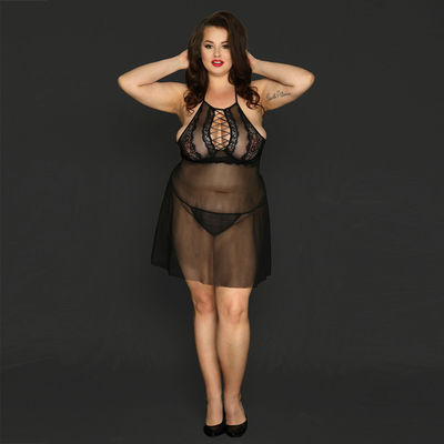 Η ίνα Spandex συν Lingerie Babydoll έπλεξε το προκλητικό εσώρουχο για τις μεγάλες γυναίκες