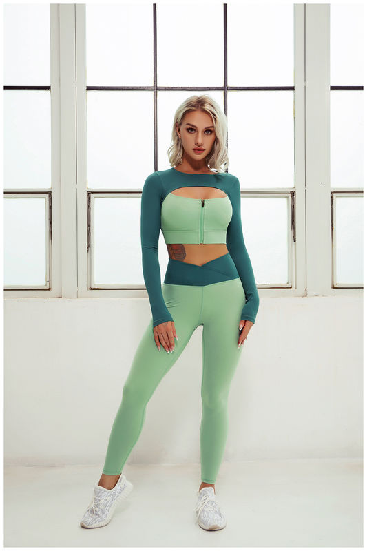 Καλλιεργημένες περικνημίδες Activewear Workout των γυναικών ενδυμάτων γιόγκας γυμναστικής ικανότητας πολυεστέρα