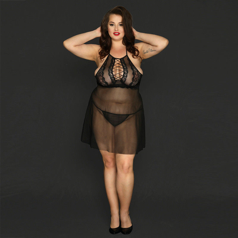 Η ίνα Spandex συν Lingerie Babydoll έπλεξε το προκλητικό εσώρουχο για τις μεγάλες γυναίκες
