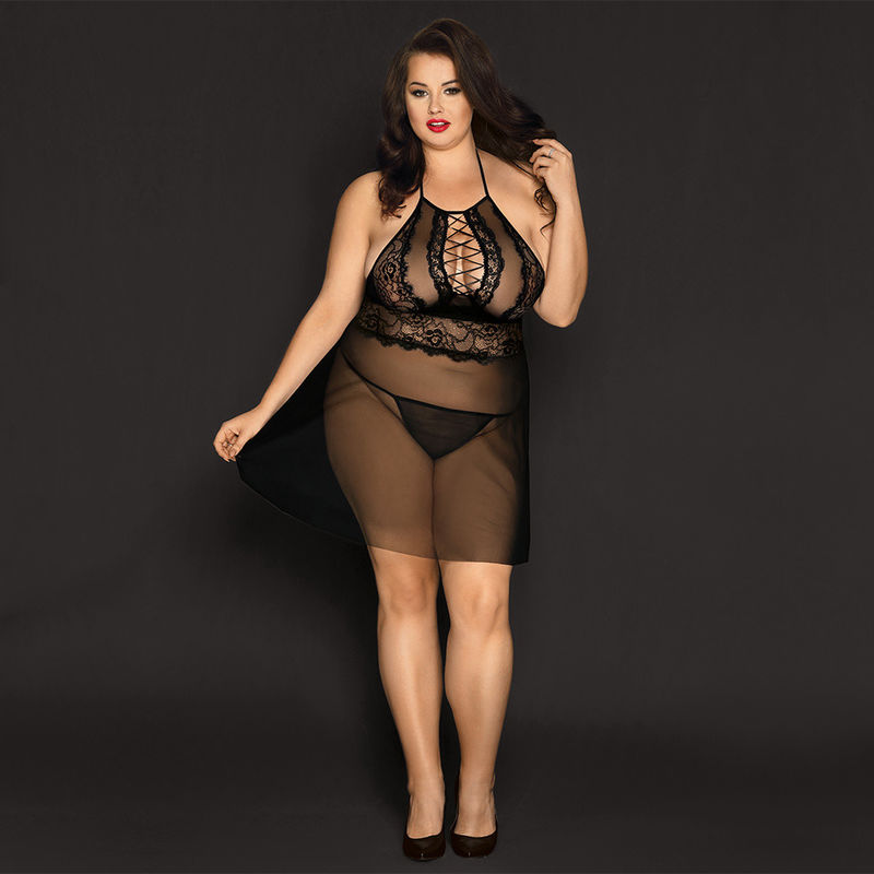 Κοισμένος διαφανείς πυτζάμες 70kg Babydoll Chemise πιτζαμάτων δαντελλών