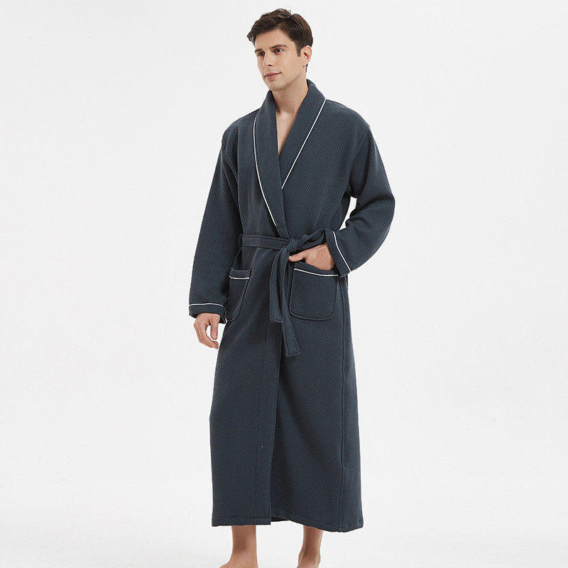 Συν Loungewear των ατόμων θερμές πυτζάμες υφάσματος βαμβακιού πιτζαμάτων τις στερεές για τα άτομα