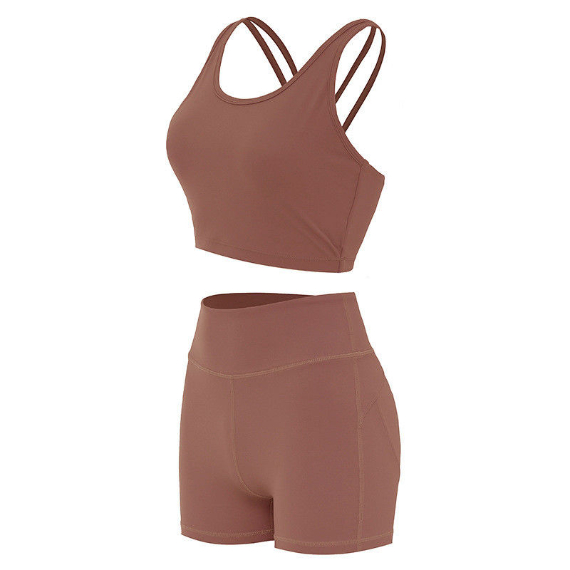 Άκρης Lifying σορτς θηλυκά σύνολα Activewear Workout αθλητικών στηθοδέσμων ραβδωτά άνευ ραφής